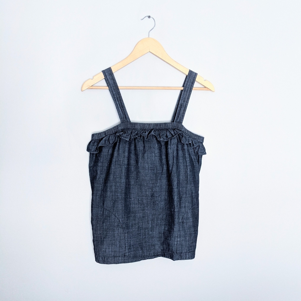 J.CREW Denim Tank Top Dark Blue